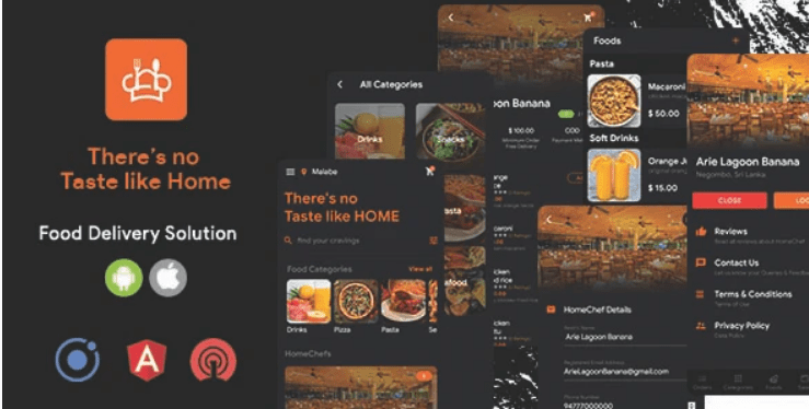 HomeChef - Multi Restaurant Food Delivery App | Ionic - Script Advisors