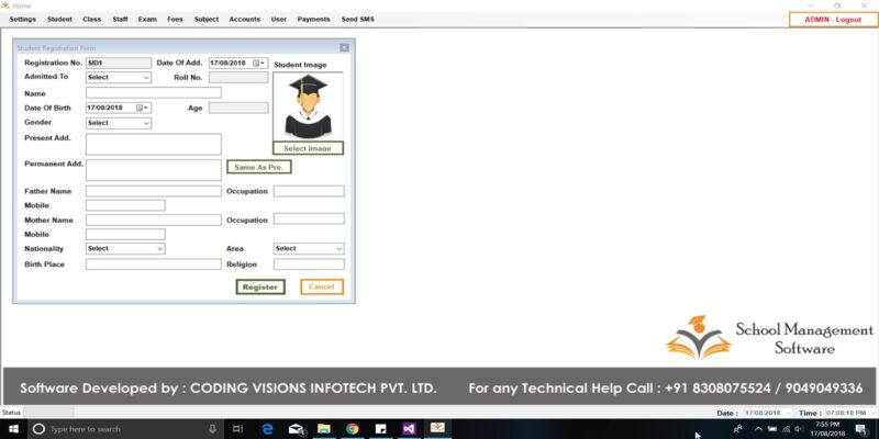 School Management System VB.NET | Source Code | Trial