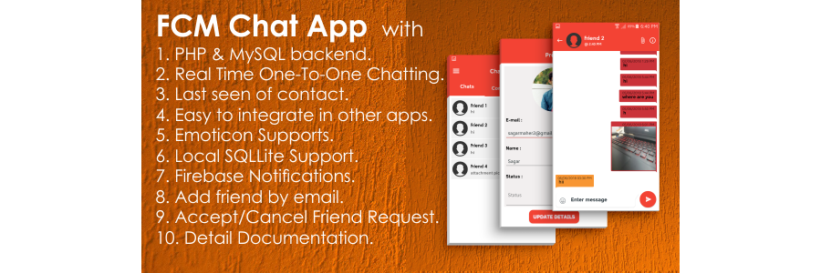 FCM One-to-One Chat App with PHP, MySQL | Native Android Studio | Demo APK